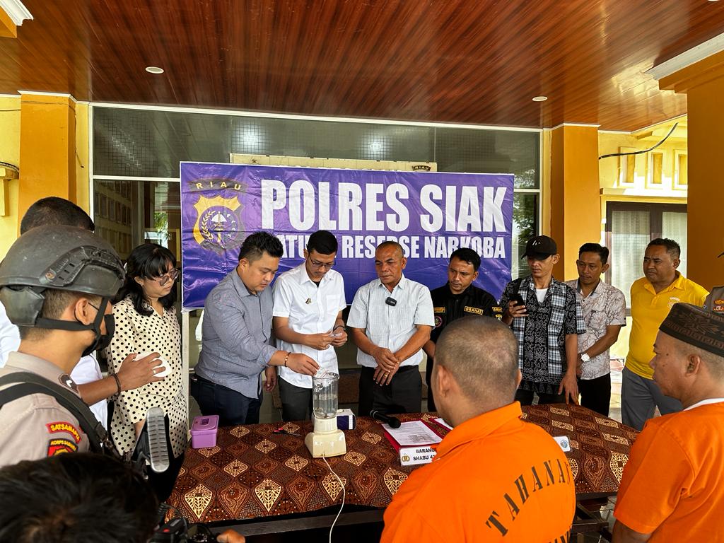 Pemusnahan Barang Bukti Narkotika Jenis Shabu Di Polres Siak