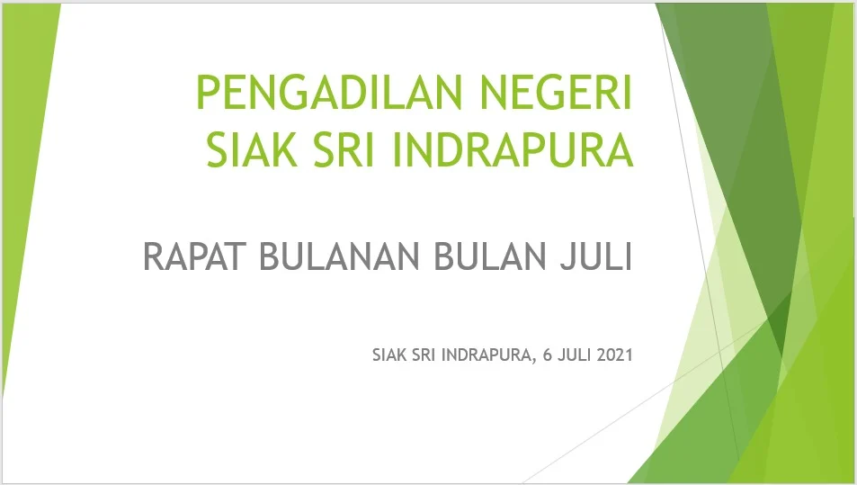 Rapat Bulanan Periode Juli 2021 Pengadilan Negeri Siak Sri Indrapura
