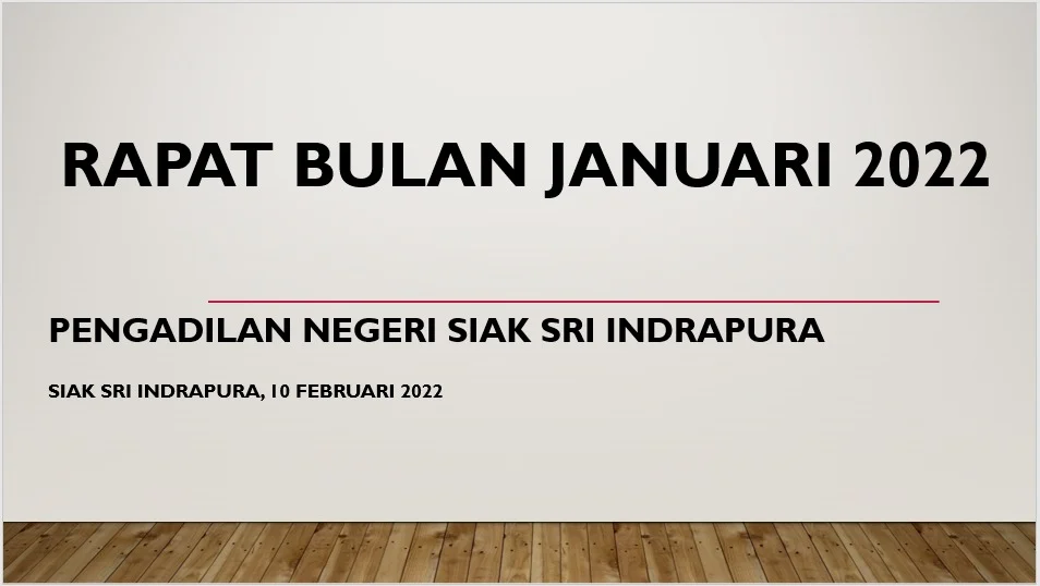 Rapat Bulanan Januari 2022