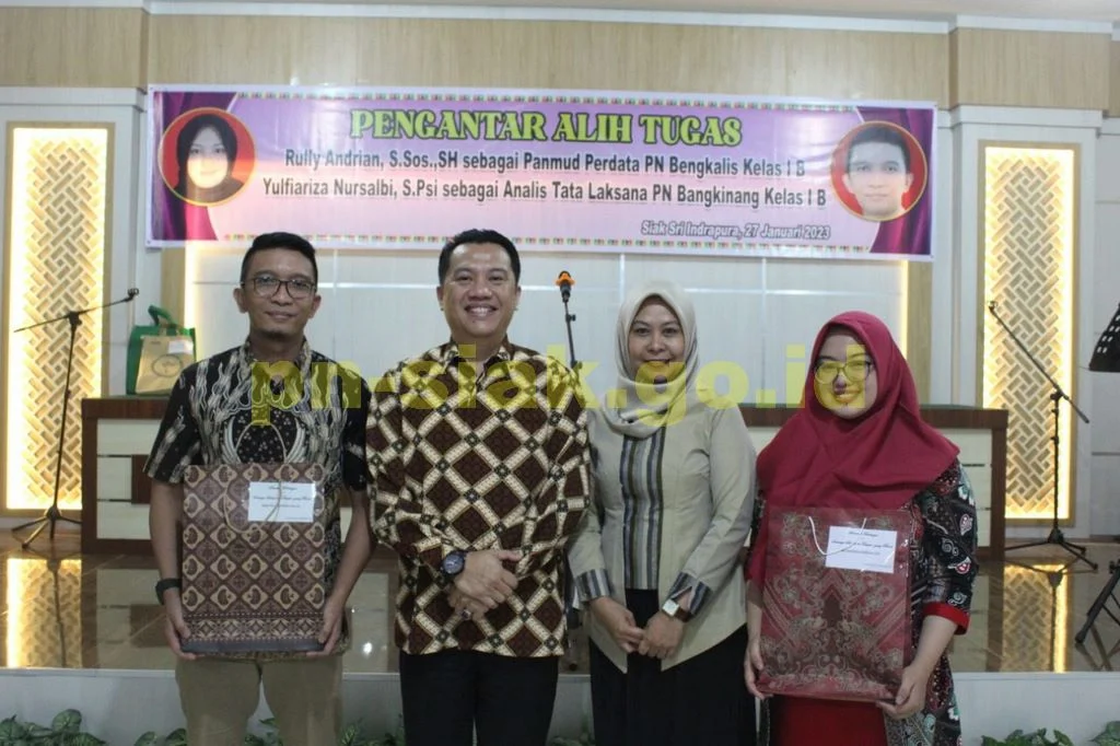 Pengantar Alih Tugas Bapak Rully Andrian, S.Sos., SH. dan Ibu Yulfiariza Nursalbi, S.Psi