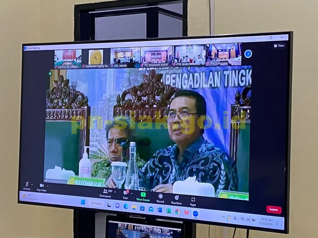 Sosialisasi Peraturan Mahkamah Agung Terkait Administrasi dan Persidangan Perkara Perdata dan Pidana Pengadilan Tingkat Pertama, Banding Kasasi dan Peninjauan Kembali Secara Elektronik