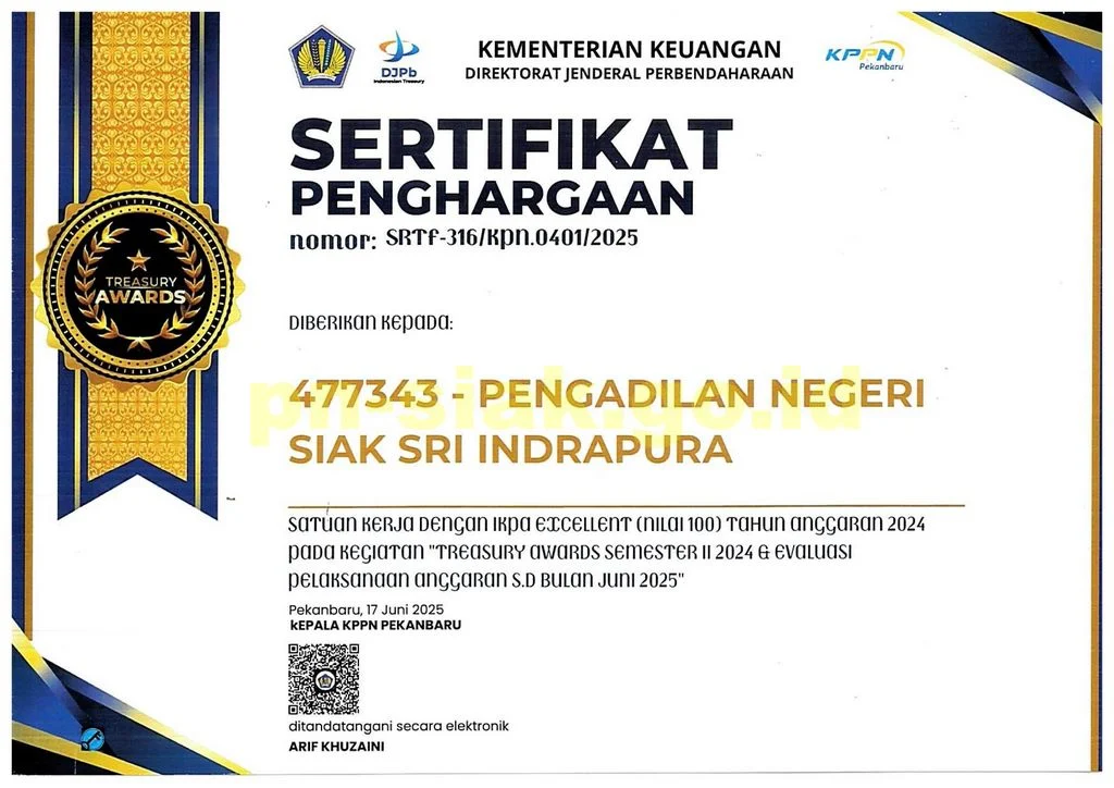 Penghargaan Treasury Awards Semester II 2024 & Evaluasi Pelaksanaan Anggaran s.d Bulan Juni 2025