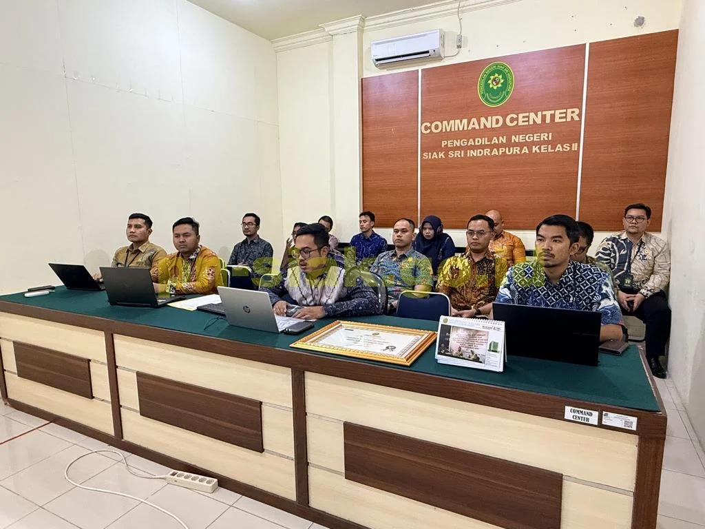 Pembinaan Virtual oleh Pengadilan Tinggi Riau pada Pengadilan Negeri Siak Sri Indrapura