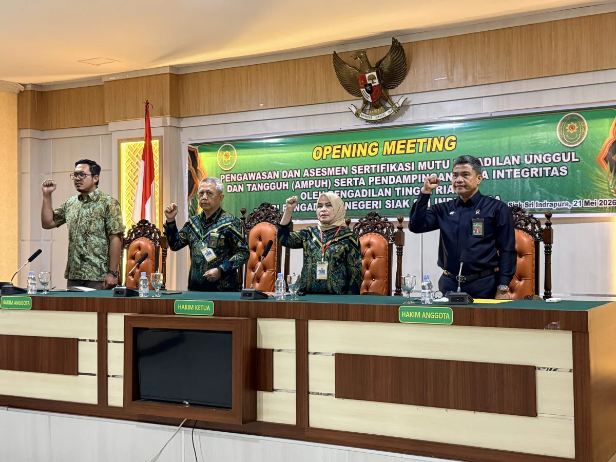 Opening & Closing Meeting Pengawasan oleh Pengadilan Tinggi Riau