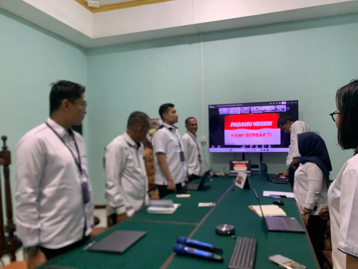 Pengadilan Negeri Siak Sri Indrapura Ikuti Persiapan Implementasi e-Persidangan Pidana Secara Elektronik