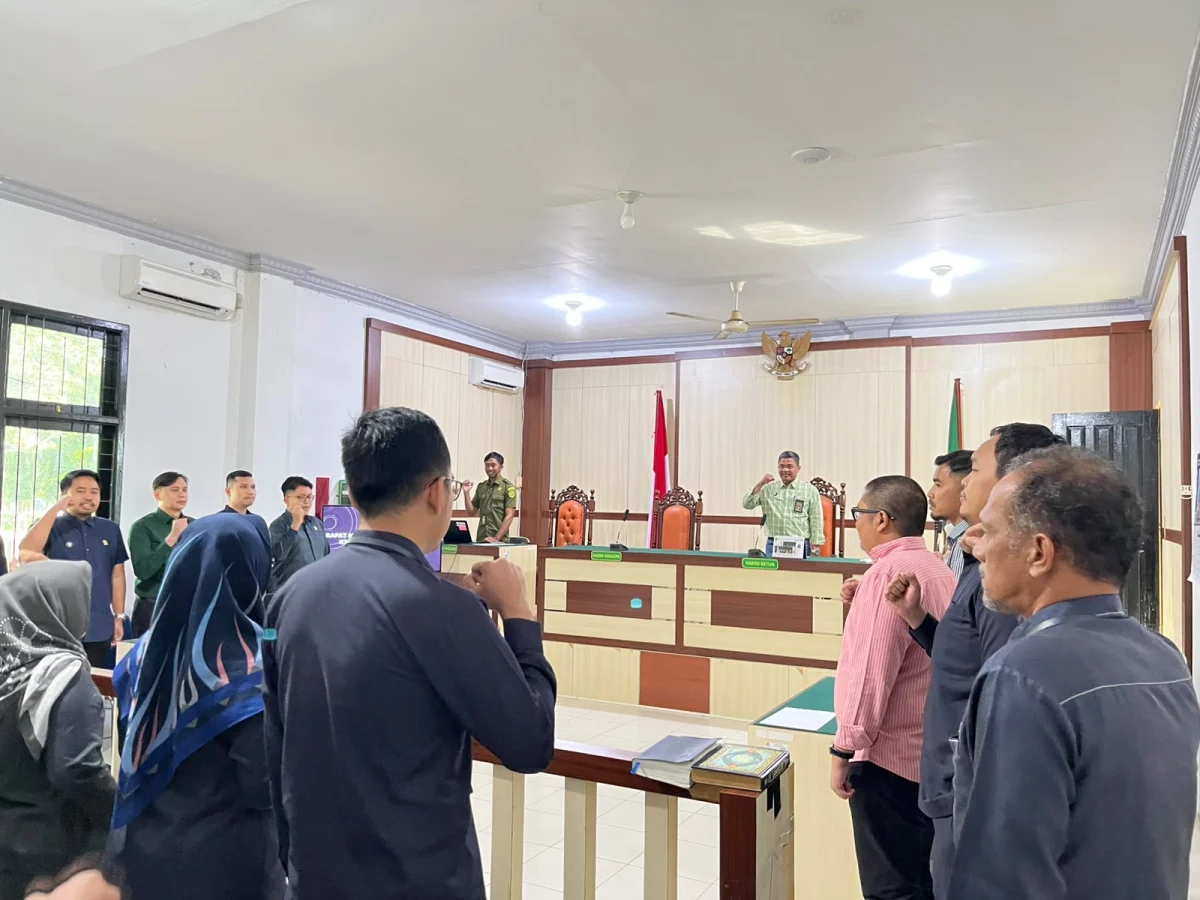 PN Siak Sri Indrapura Laksanakan Rapat Monitoring dan Evaluasi Bulanan Juli 2026